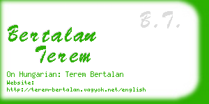 bertalan terem business card